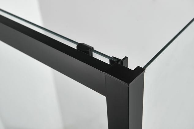Douchecabine 120x90 met softclose schuifdeur Sanotechnik Elite mat zwart profiel