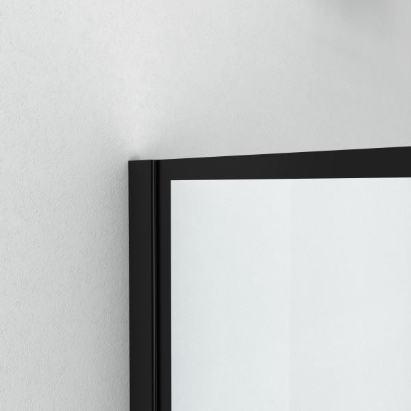 Douchewand met zwart raster 100x195 Sanotechnik Soho Black