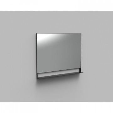 Badkamerspiegel met planchet Luzi Reflect 100x80 mat zwart