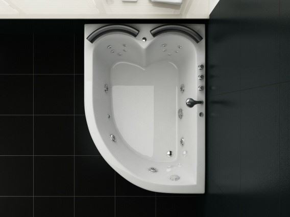 Whirlpool hoekbad 2-persoons Luzi Talia Links 155x110x65