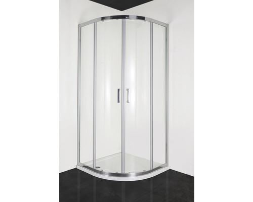 Douchecabine 80x80x195 kwartrond Elite Chroom antikalk