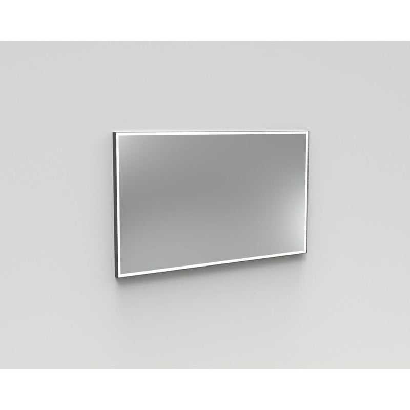Badkamerspiegel 120x70 Luzi Reflect One mat zwart LED