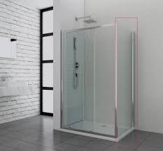 Zijwand Sanotechnik Elite chroom 80x195 muurprofiel Antikalk