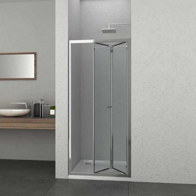 Nis vouwdeur Sanotechnik Elite chroom profiel 90x195 antikalk