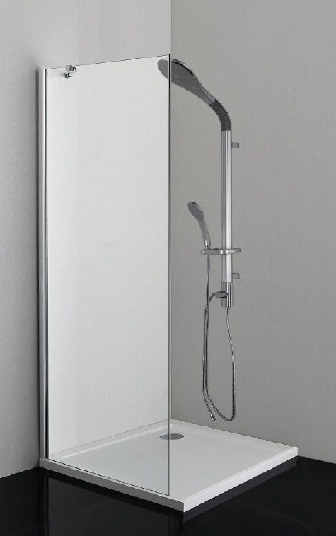 Douchewand 105x195 Young met antikalk behandeling chroom