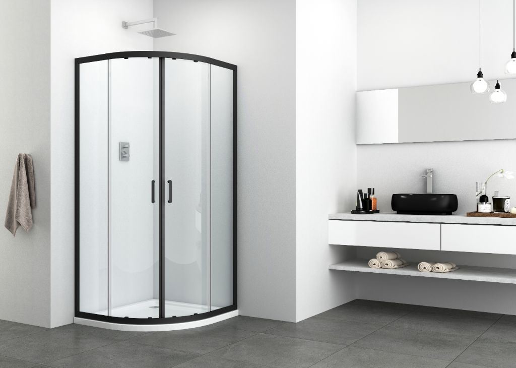 Douchecabine 80x80x195 kwartrond Soho Black