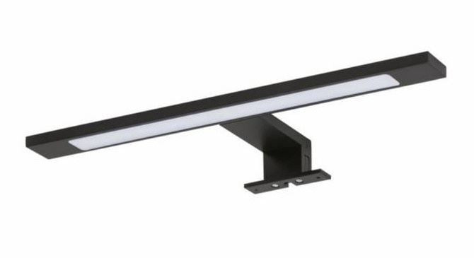 Luzi badkamer Led spiegelverlichting 30cm spatwaterdicht mat zwart