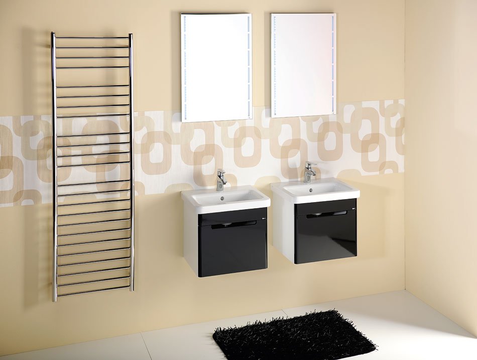 Badmeubel Ella 50x45x40 1 softclose lade incl. keramische wastafel hoogglans wit