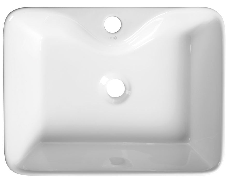 Sapho Balena keramiek opbouw waskom 37×48 cm wit met kraangat