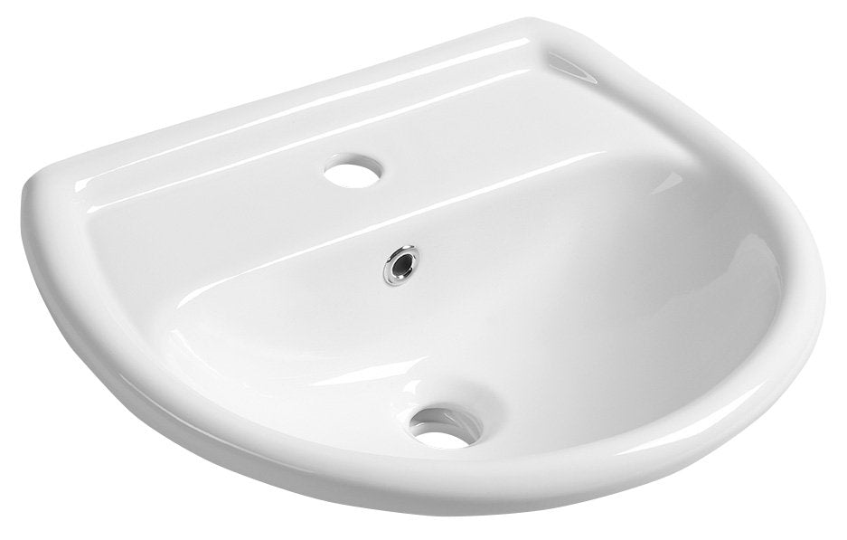 Aqualine Drop wastafel 50x40cm wandmontage