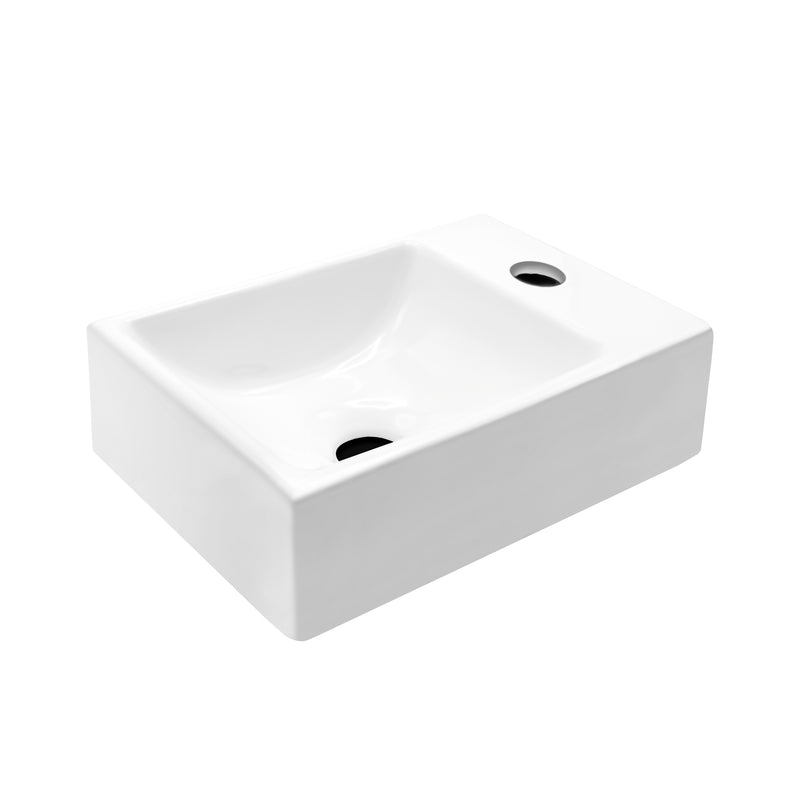 Mini toiletfontein Aloni kraangat rechts 30x18,5x9,5cm keramisch wit