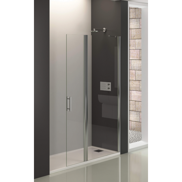 Inloopdouche douchewand met draaideur 180x195cm Sanotechnik Elegance - maattekening