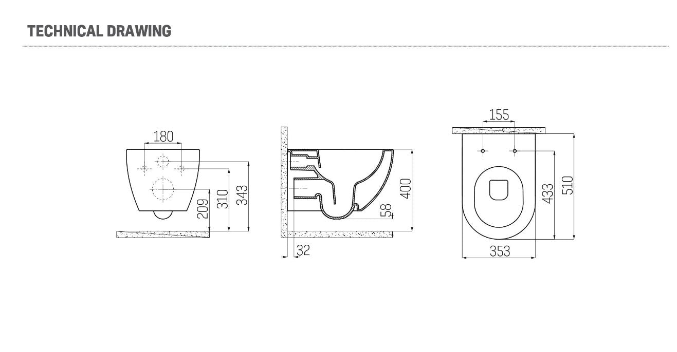 Rimless Toilet Freedom Zonder Spoelrand