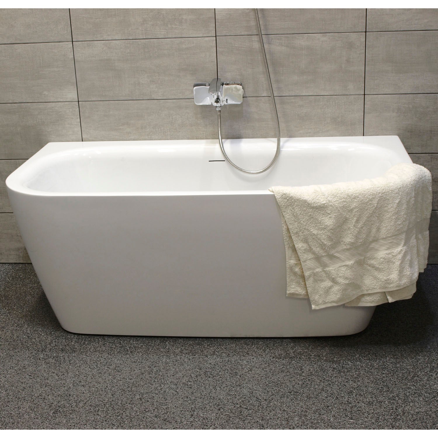 Half vrijstaand bad 150x75cm Kerra Mona Back to Wall