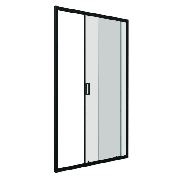 Soft close badkamer nis schuifdeur 100x195 Sanotechnik Elite mat zwart