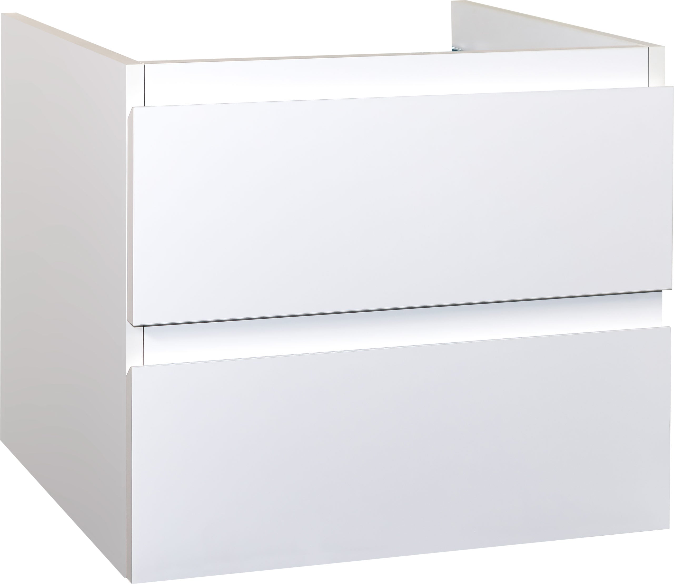Badmeubel Sally 60x45 greeploos 2 laden softclose mat wit
