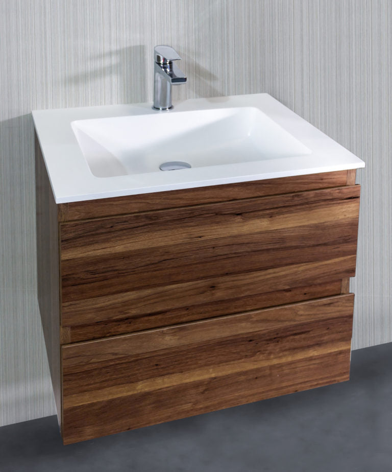 Badkamermeubelset Sally 60 x 45 greeploos 2 laden softclose Garda hout