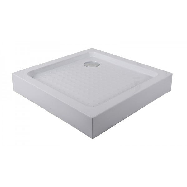 Douchebak vierkant Sanotechnik Corner wit inclusief sifon