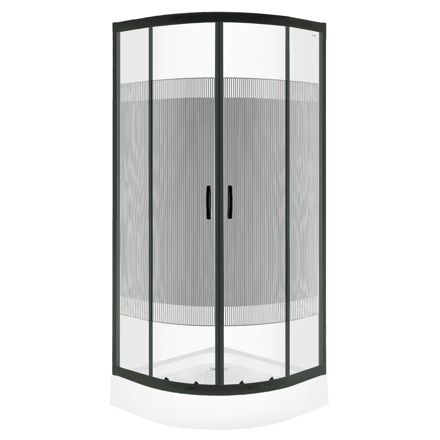 Douchecabine Xenia Black 90x90x195 incl. douchebak zwart decor