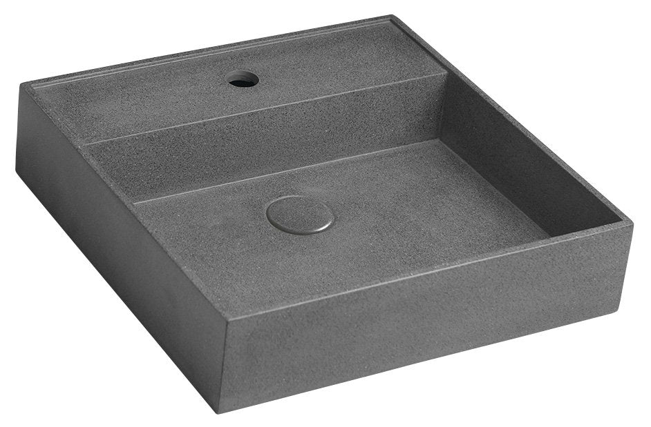 Wastafel beton antraciet 46 x 46 cm