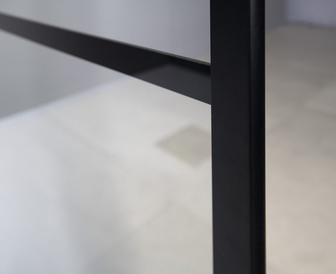 Inloopdouche douchewand 100x200 Cure Mat Zwart zwart met anti-kalk coating