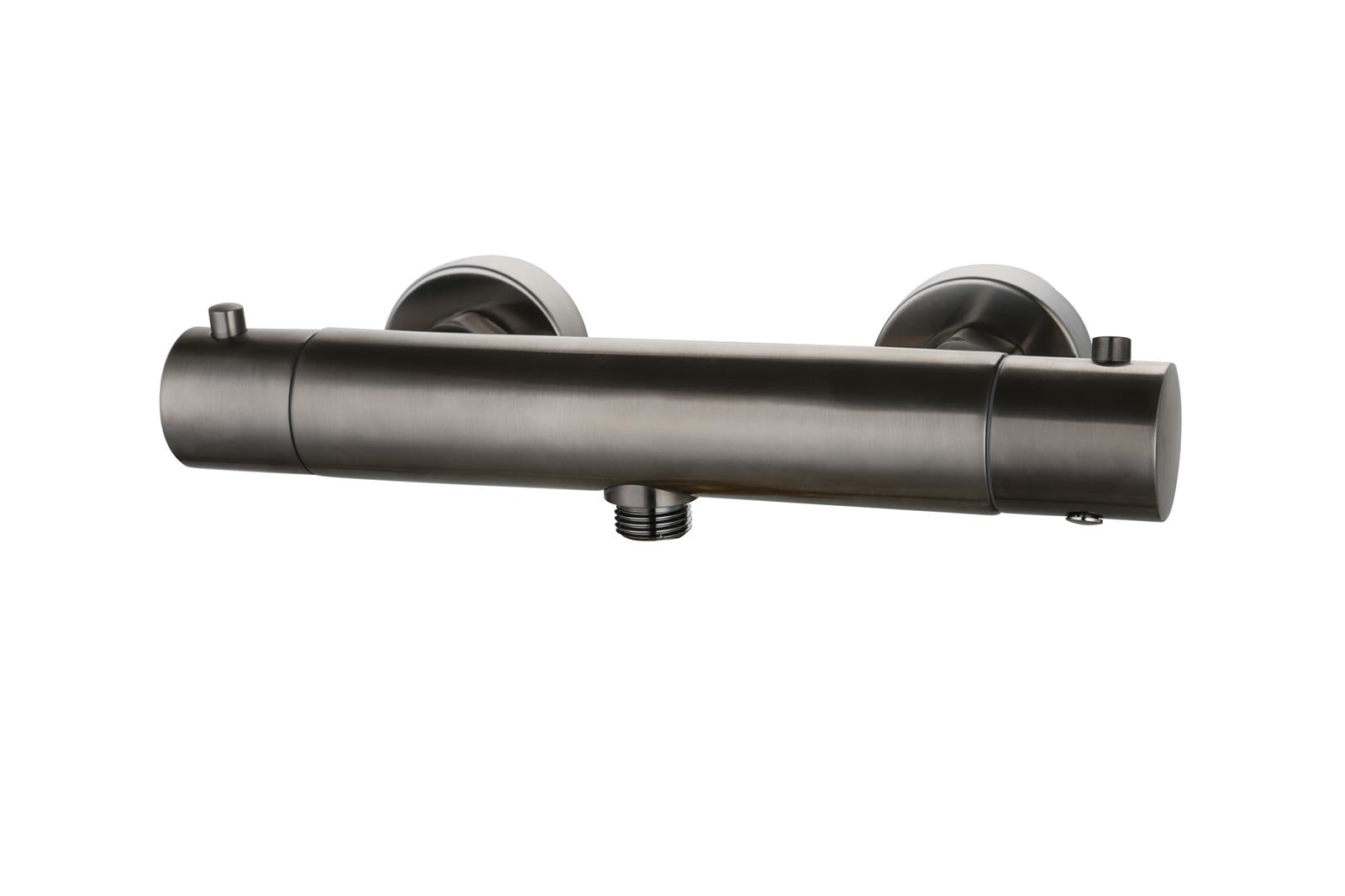 Thermostatische douchekraan Luzi rond gun metal