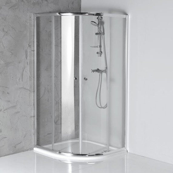 Douchecabine 90x90 kwartrond Aqualine Arleta helder glas