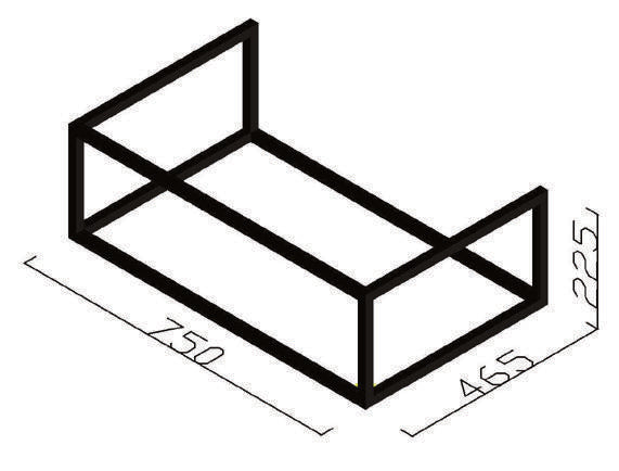 Badmeubel 80 x 48 Mat zwart regaal Aloni Sharp industrieel