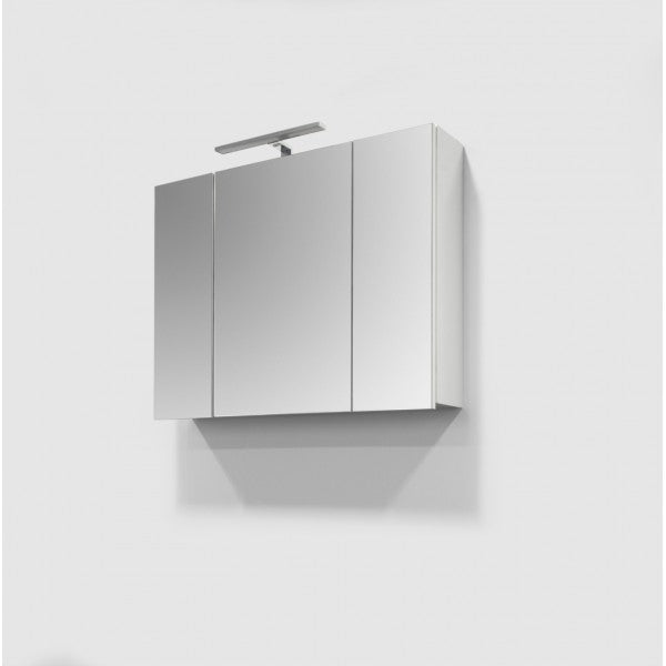 Spiegelkast 80 cm met drie deuren en LED verlichting Stella