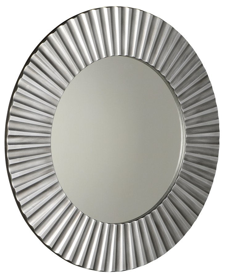 Pride spiegel met frame 90cm rond Zilver