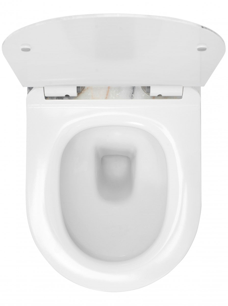 Rimless Toilet Rea Carlos Met Softclose Zitting Glans Graniet