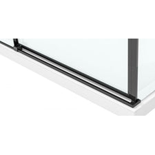 Detail van glas en mat zwart van Rea REA-K6310 douchecabine