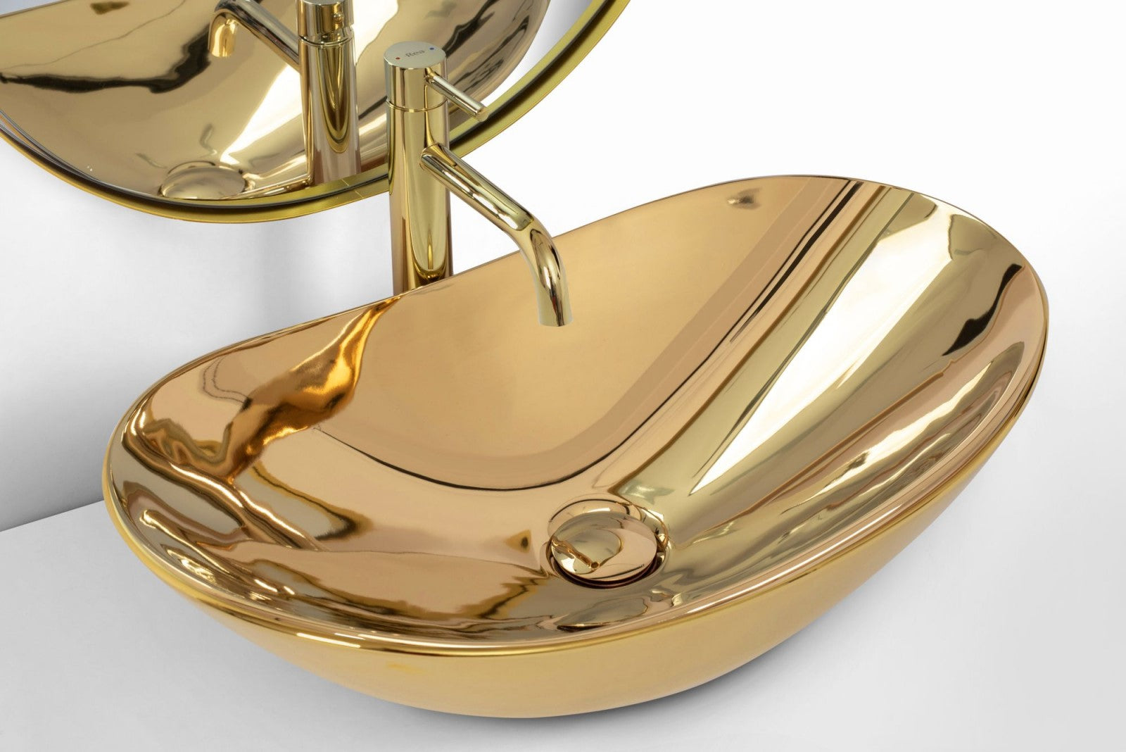 Waskom Royal glans goud 60x36x13