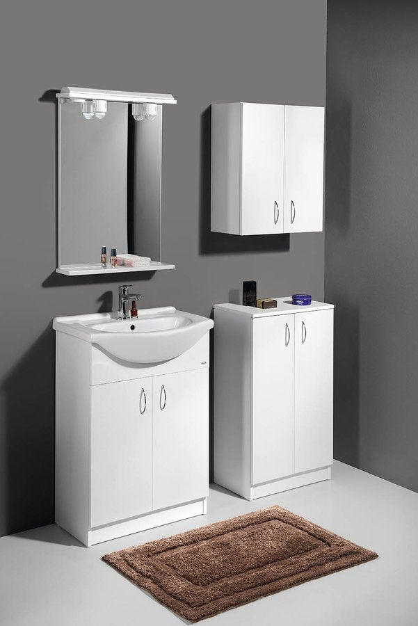 AKORD Badhangkast FIN W60 2D 2 deuren 60x60x22,5 cm Gewicht 18kg Sonoma eiken wit AKORD Badhangkast FIN W60 2D 2 deuren 60x60x22,5 cm Gewicht 18kg Sonoma eiken wit