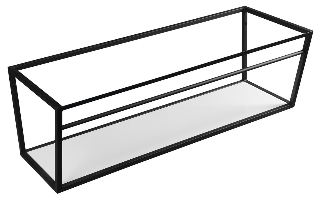 Industrieel badmeubel ophangbeugel 120x46 mat zwart met MDF plank Sapho SKA104