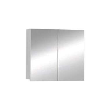 Spiegelkast Aloni Sally Deuren INOX 60×60 cm Wit — met spiegeldeuren en bergruimte
