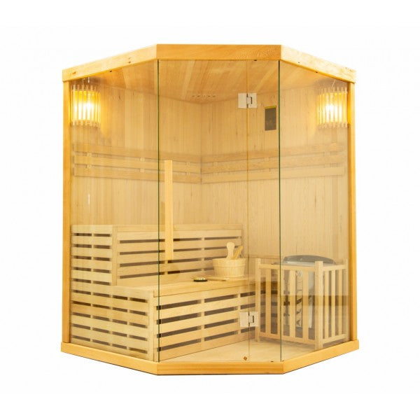 Finse Sauna 3 personen 150x150x200 saunaoven 6kW