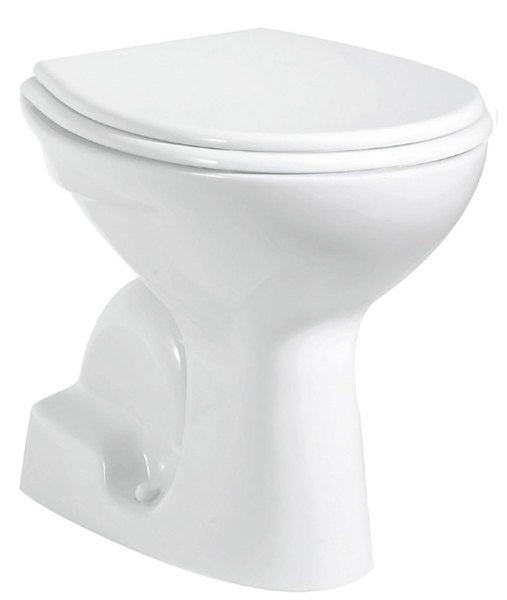 weefgetouw Hoes Volharding Staand toilet keramiek glans wit Creavit TP340 AO aansluiting