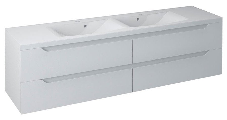 Badmeubel 180x50cm dubbele wastafel Sapho Wave