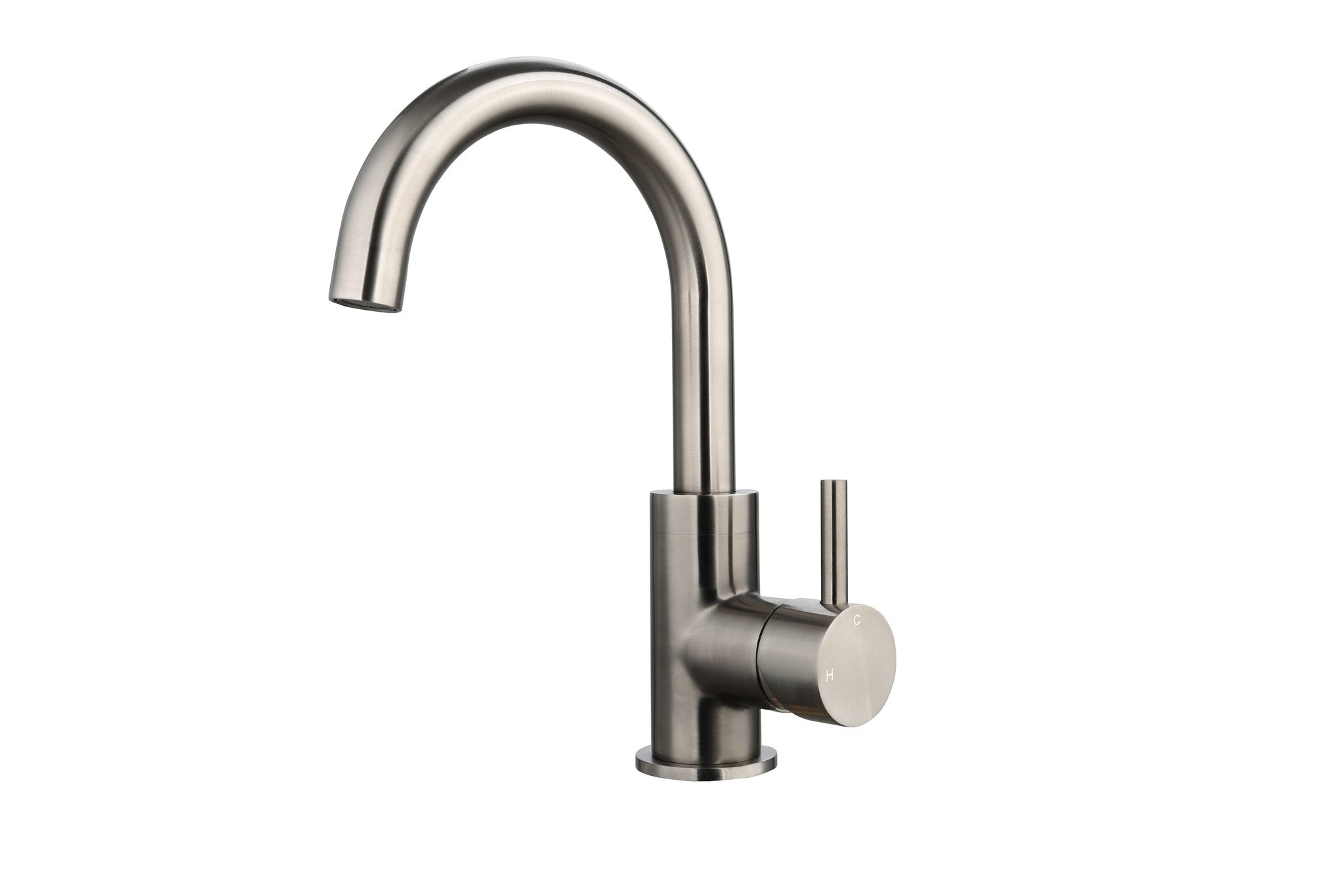 Luzi Largo wastafelkraan met draaibare uitloop gun metal