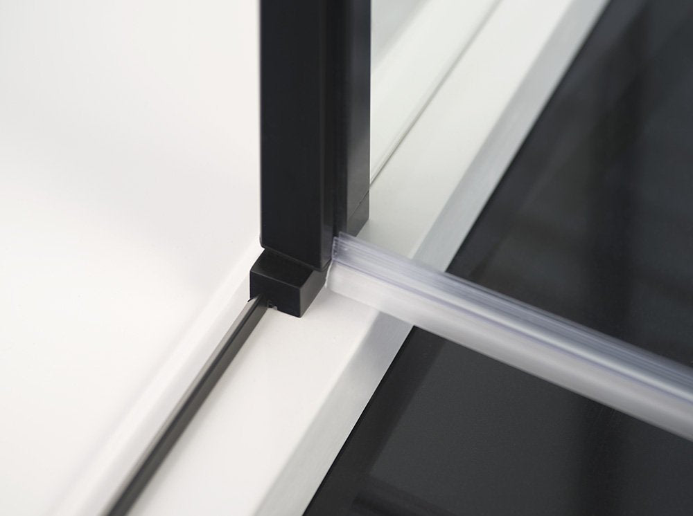 Zoom Black nis douchedeur mat zwart NANO antikalk coating