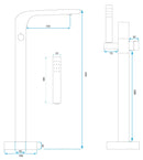 Vloeren  badmengkraan Rea Clark Gold Brush - View 4