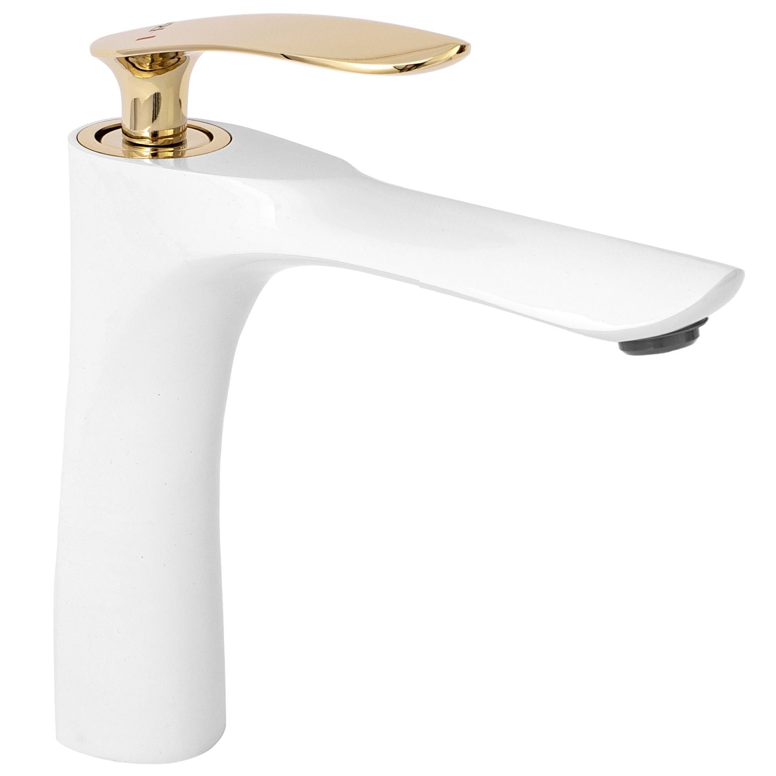 Wastafelkraan Rea Orbit White/Gold Low