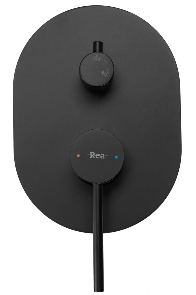 Inbouw regendoucheset Rea Oval Black  + BOX - View 8