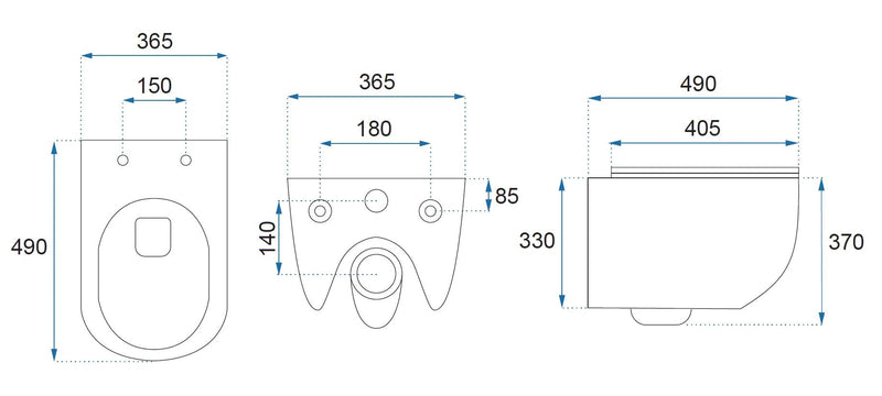 Hangende toilet Rea Carlo Mini Tornado Flat - View 9