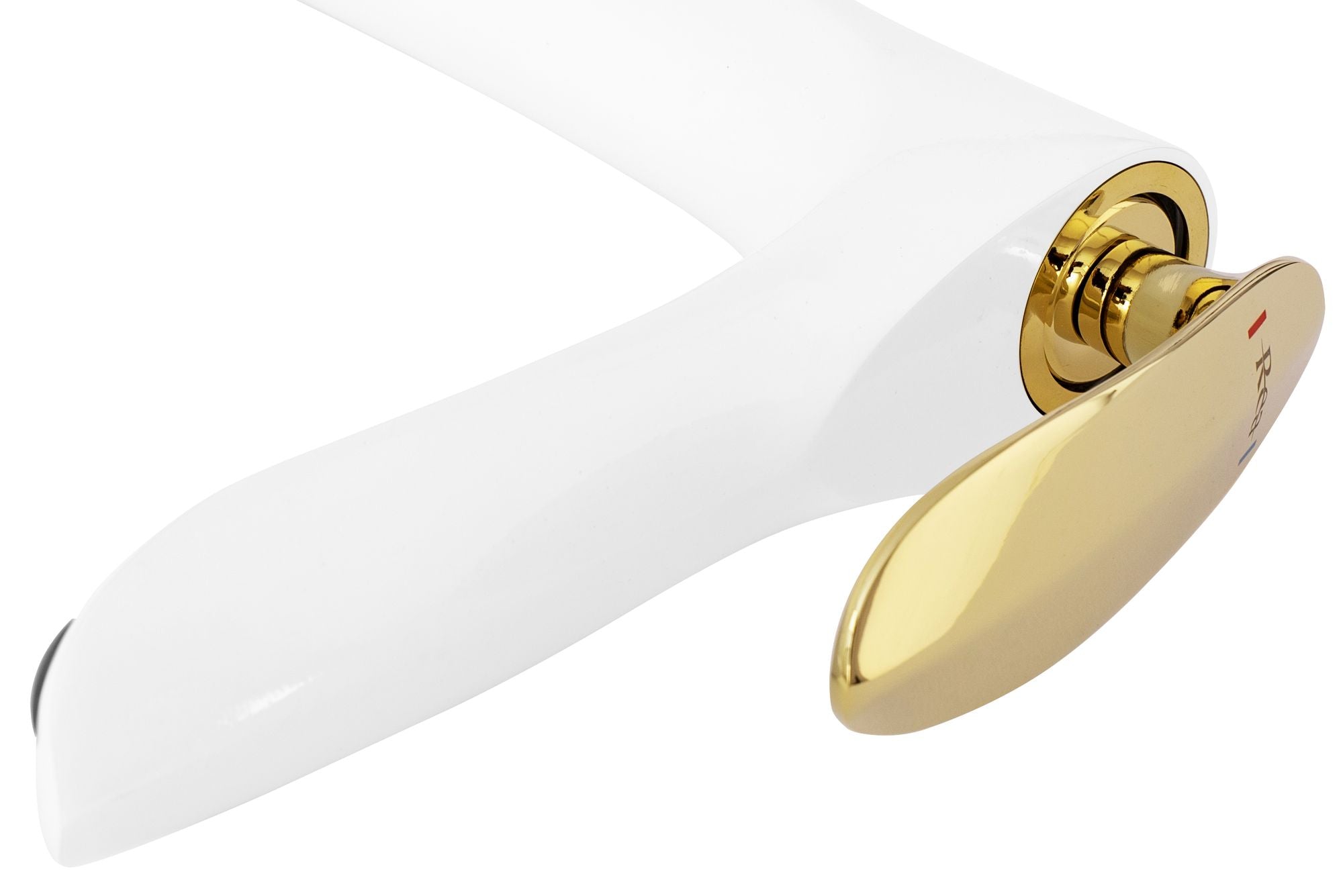 Wastafelkraan Rea Orbit White/Gold Low
