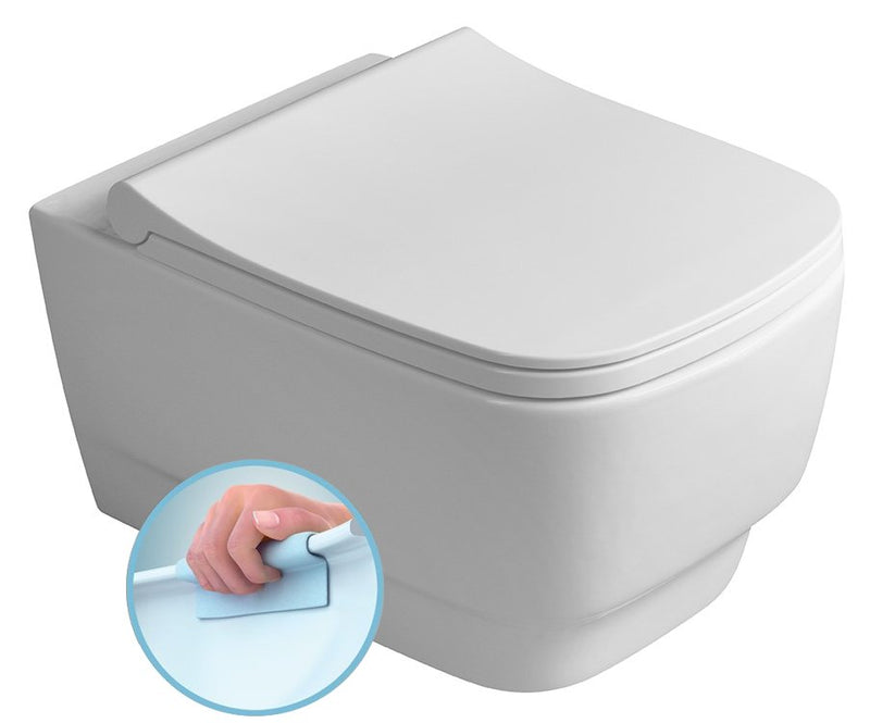 Wandtoilet Bello 35,5x53cm Wit Randloos