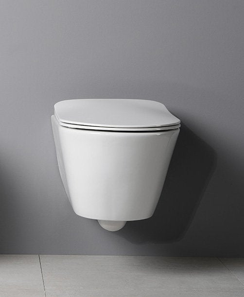 AVVA Rimless Wandtoilet WC met Inbouwframe en drukknop