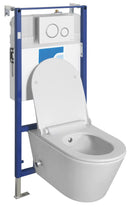 Inbouwset voor Rimless Bidet Toilet Avva Wit Compleet