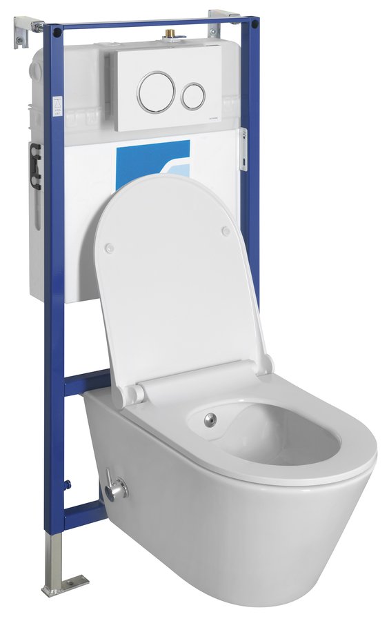 Inbouwset voor Rimless bidet toilet Avva Wit Compleet